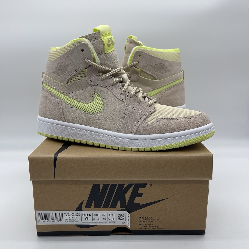 Nike CT0979-200 Air Jordan 1 Zoom Air CMFT Women's Size 9‎ Shoes Lemon Twist
